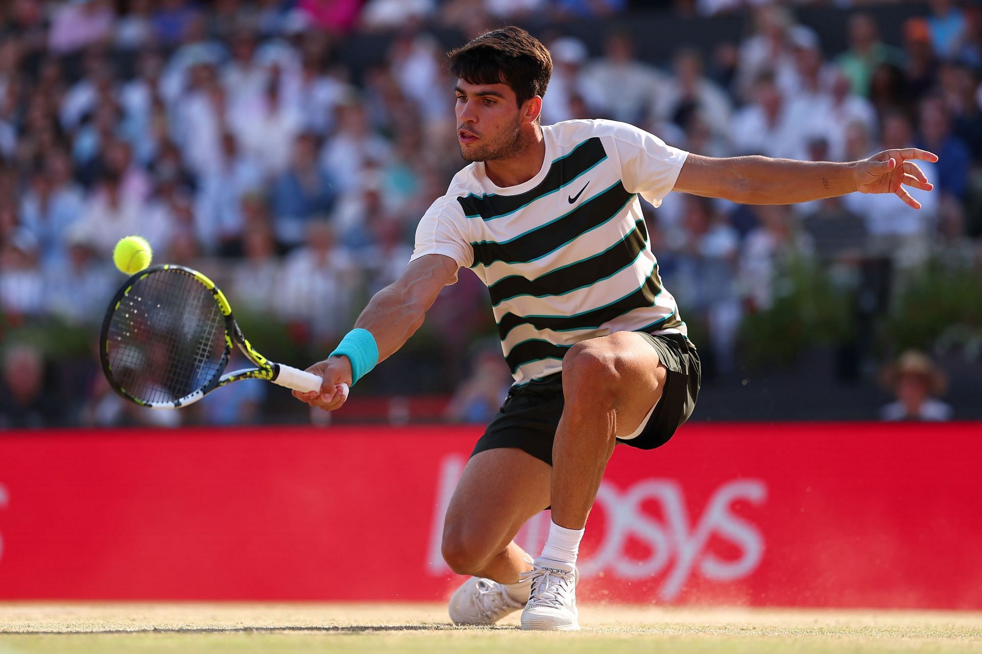 Alcaraz plays a drop volley in the HSBC Championships - Day Thirteen - Source: Getty